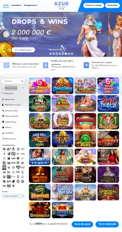 l'application et interface CRESUS CASINO