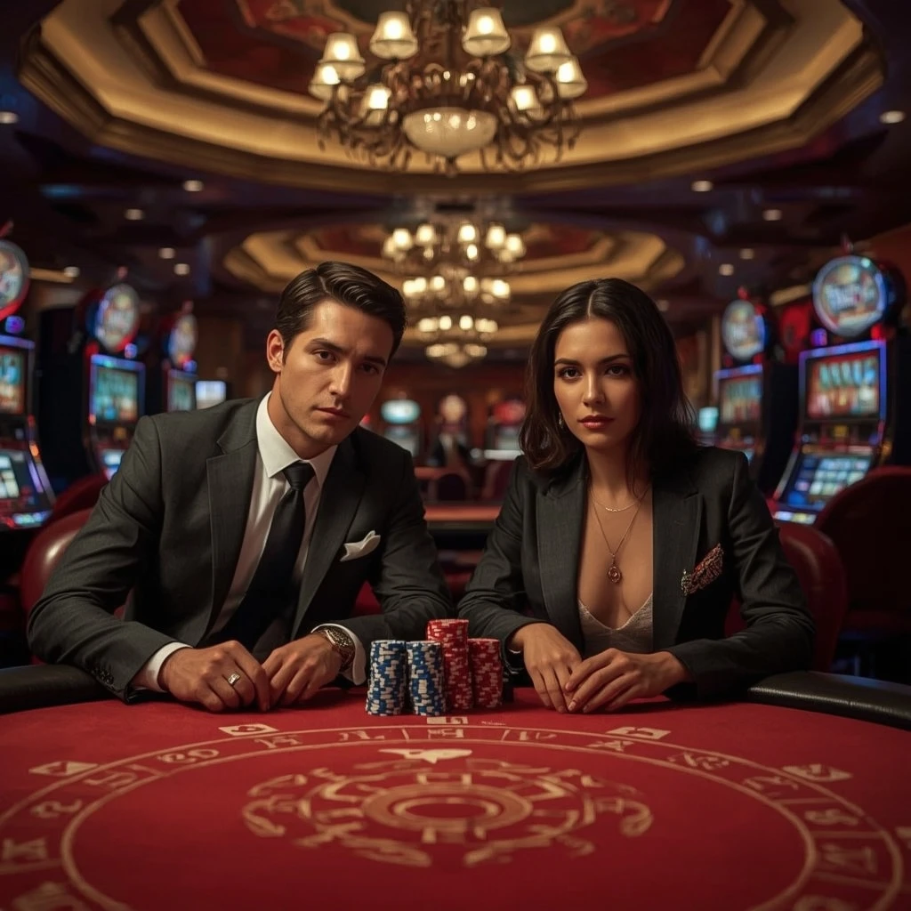 Deux joueurs de poker dans un CRESUS CASINO
